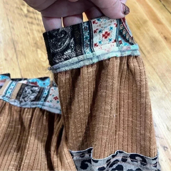 Gigio mixed media Oversized bohemian scoop neck, ribbed, sweater ❤️ - Picture 6 of 9